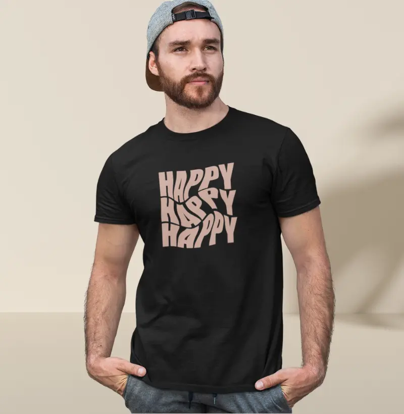 Camiseta masculino - Happy (feliz)