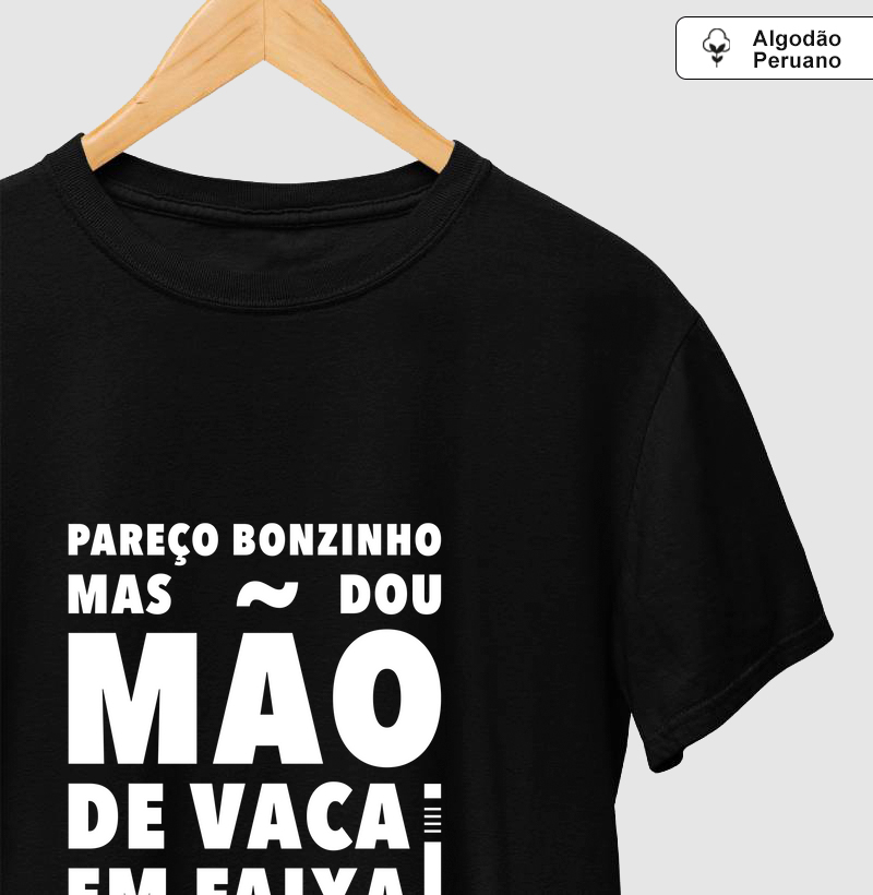 Camiseta Mão de Vaca em Faixa Branca