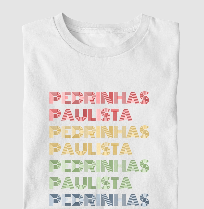 Pedrinhas Paulista Letreiro Retrô