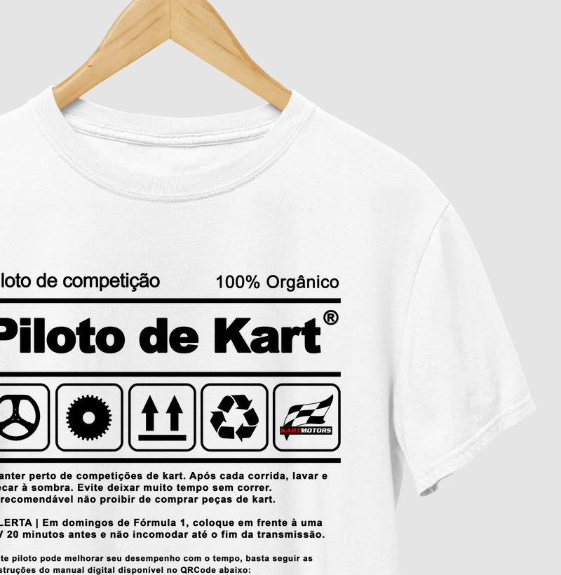 Camiseta masculina | Produto Piloto de Kart | kartmotors