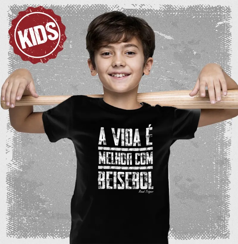 Camiseta A vida é melhor com Beisebol
