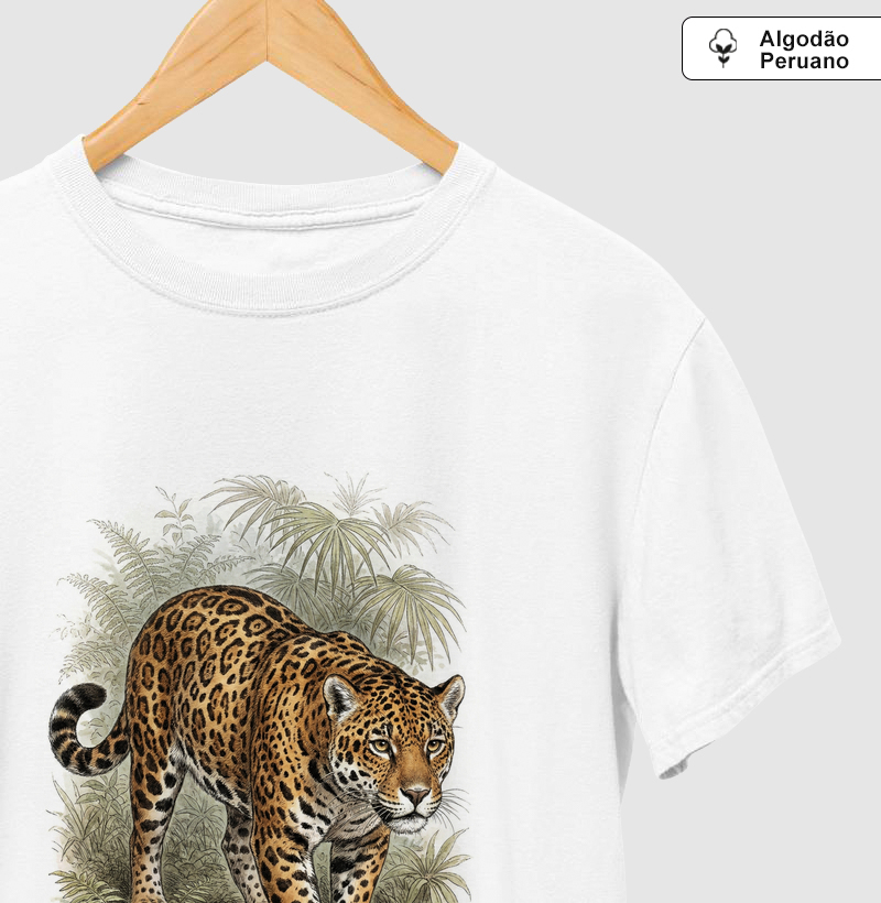 Camiseta Premium Onça-Pintada | Coleção Aquarela Nativa