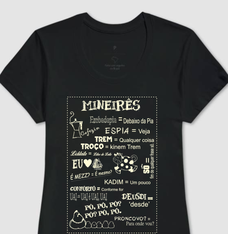 Camiseta feminina Mineirês