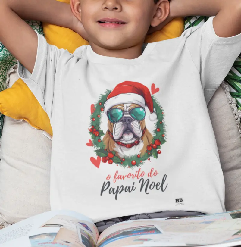 Camiseta Infantil Bulldog Ingles "Favorito"