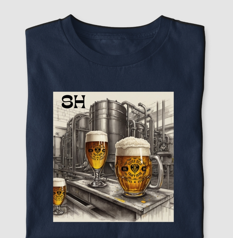 Camiseta Silver Head cervejaria