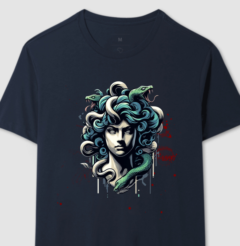 Camiseta estampada Olhar de Medusa