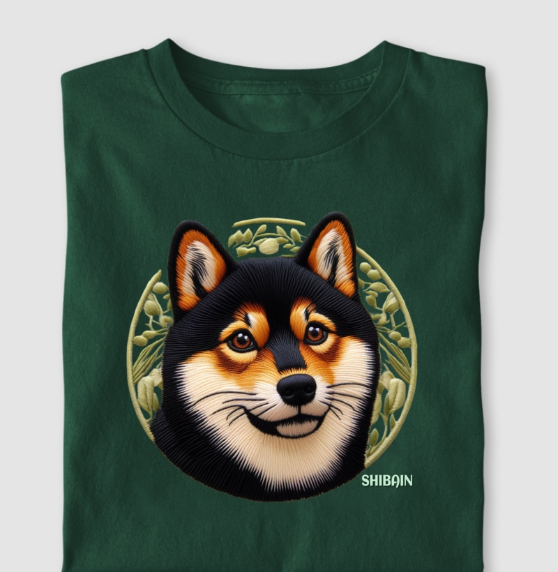 Shiba imita bordado Black and Tan