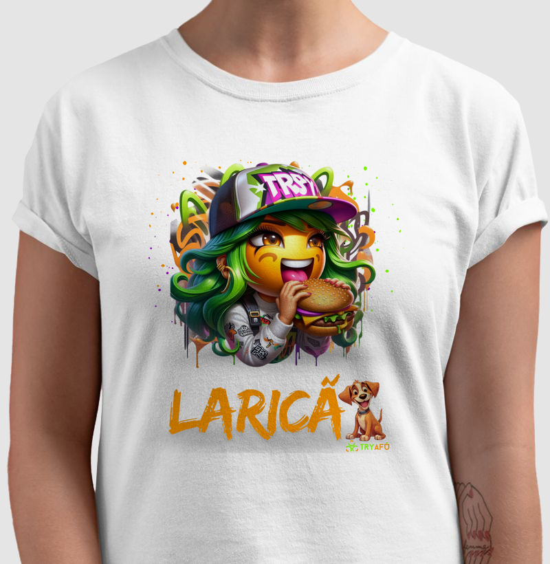 Camiseta Feminina Try Afú: Autenticidade e Estilo com Estampa Exclusiva "Laricão"