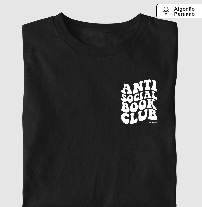 Camiseta Algodão Peruano- Anti Social Book Club