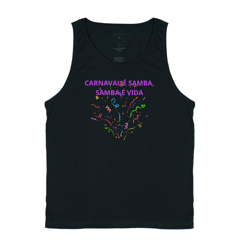 camiseta carnaval é samba, samba é vida