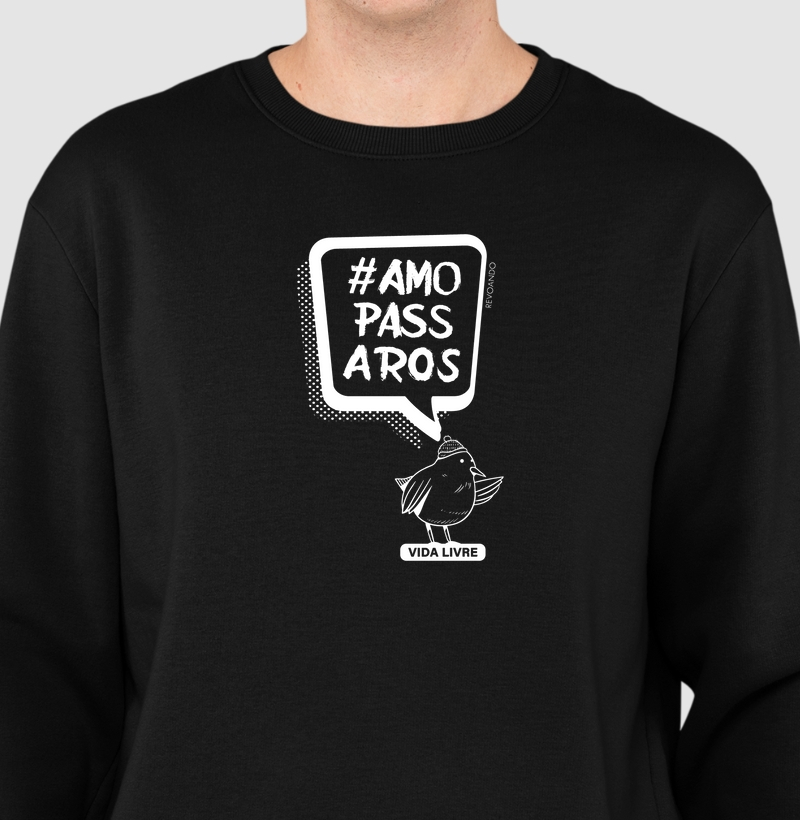 Aves em Texto - Bird de toca - Moletom
