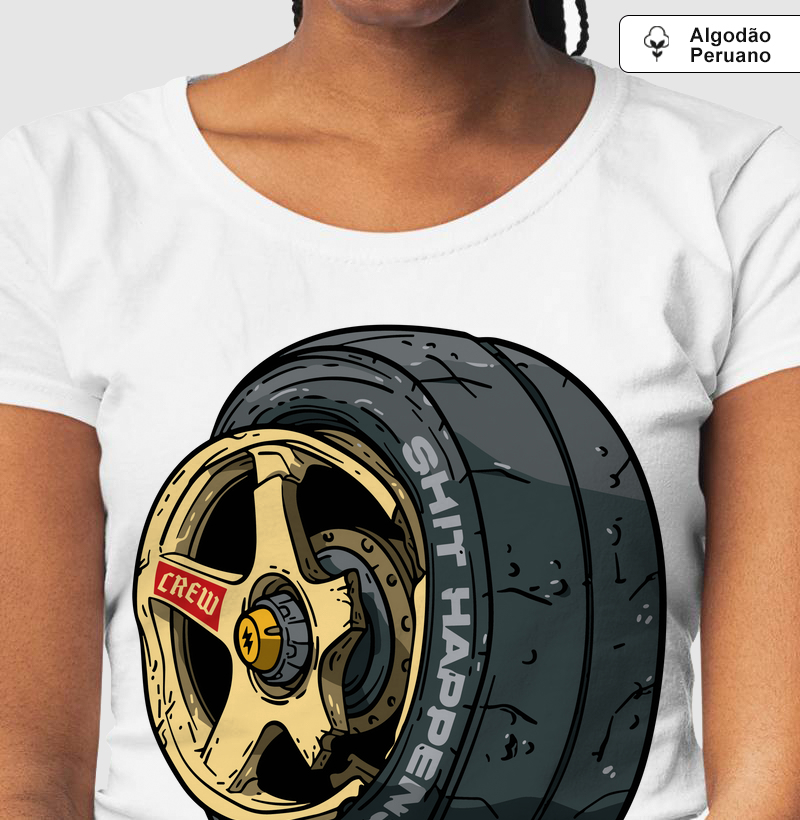 Camiseta Algodão Peruano - Shit Happens