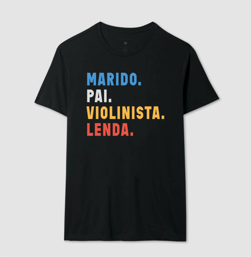 Camiseta Marido Pai Violinista Lenda