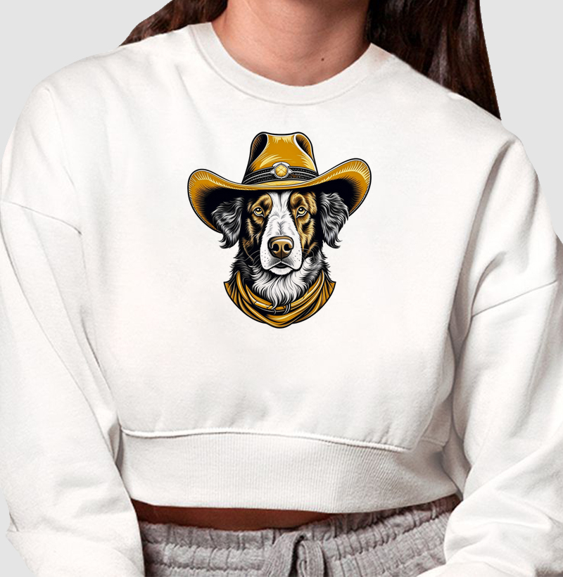 Cropped Moletom Cowdog