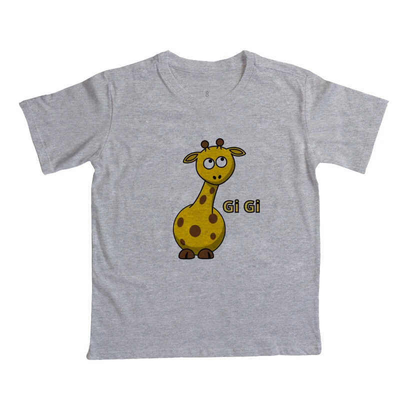 camiseta infantil girafa 