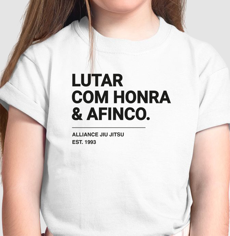 Camiseta Infantil Cultura Alliance - Coragem I Branco