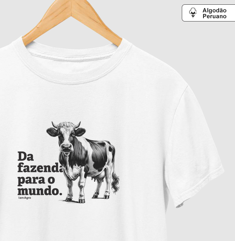 Camiseta Agro da fazenda para o mundo