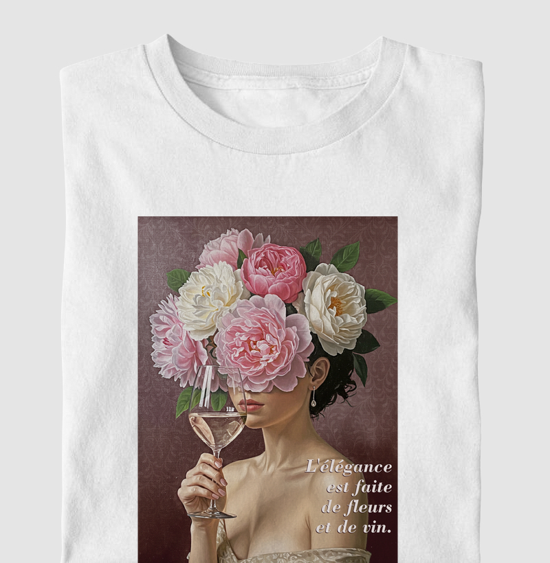 L'élégance est faite de fleurs et de vin.