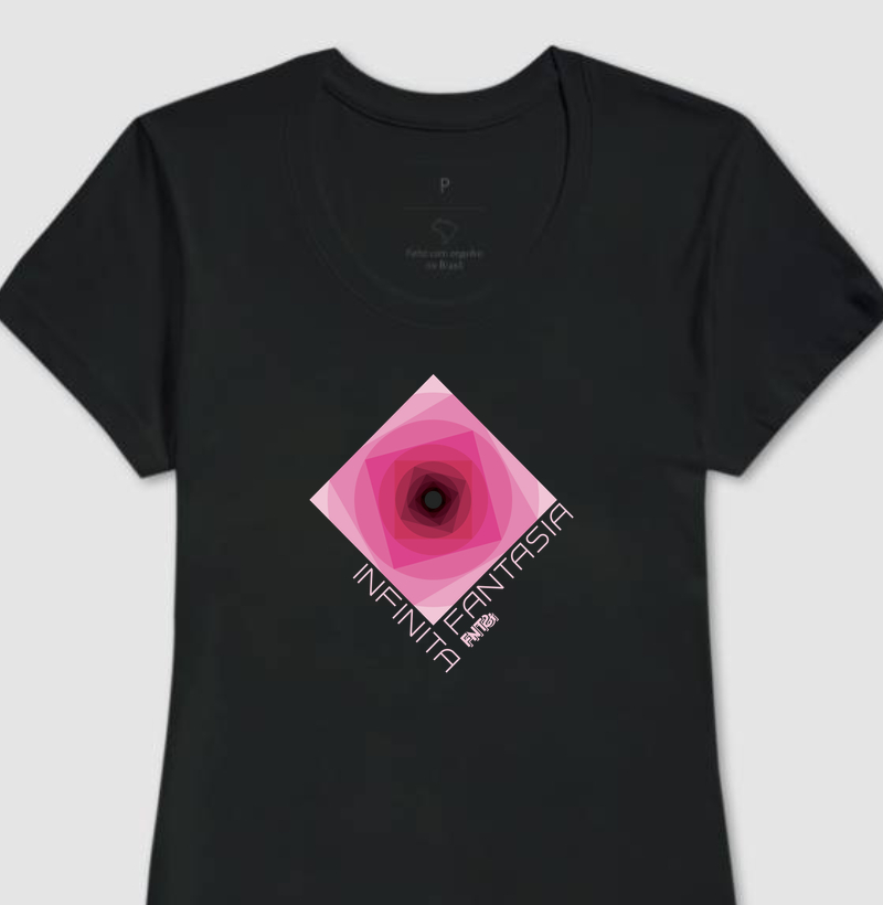 T-SHIRT "INFINITA FANTASIA" / MAGENTA ESTAMPA MÉDIA