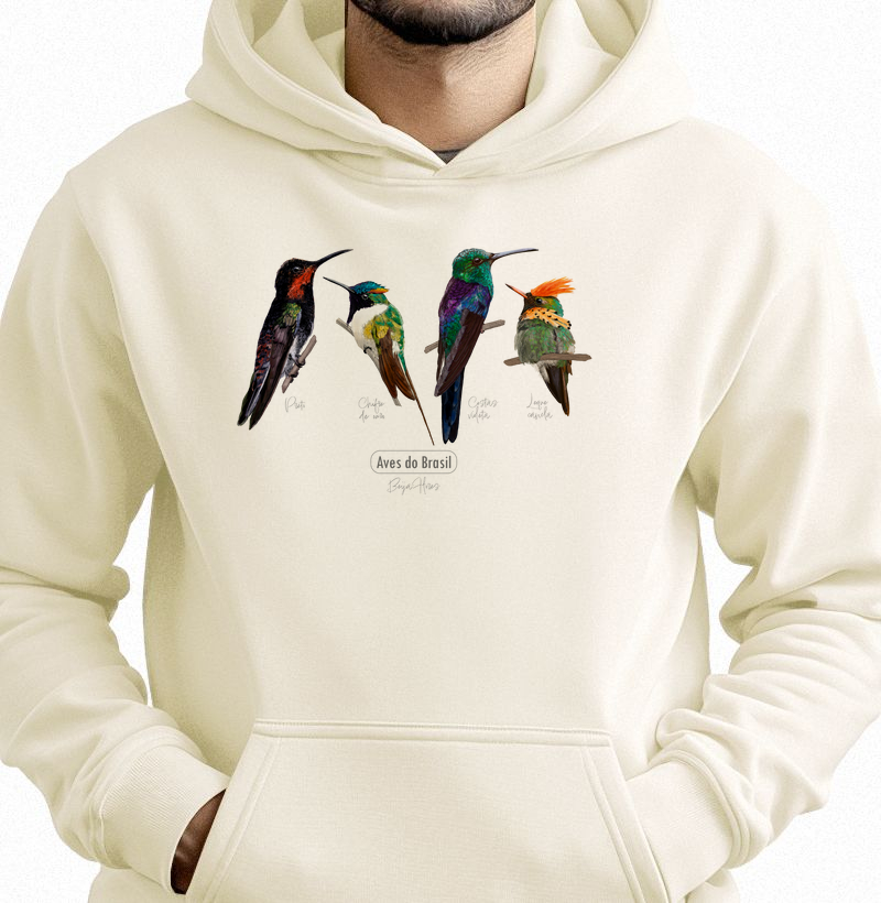 Aves do Brasil - Coletivo Beija-Flores - Moletom Hoodie