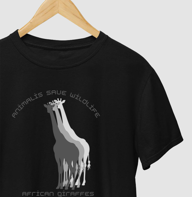 Camiseta Animalis 100% Algodão Save The Giraffe