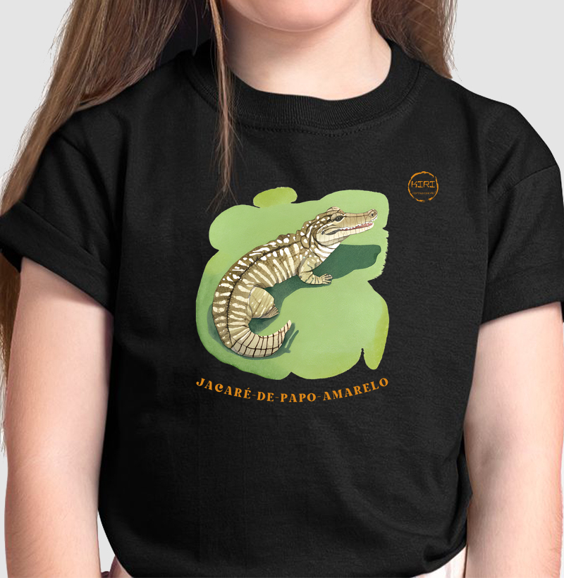 Camiseta Infantil KIRI - Jacaré-de-papo-amarelo