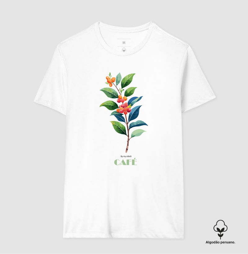 Rama de café colorida 02 - Algodão Peruano