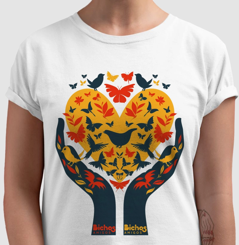 Camiseta Feminina Salvem os Animais