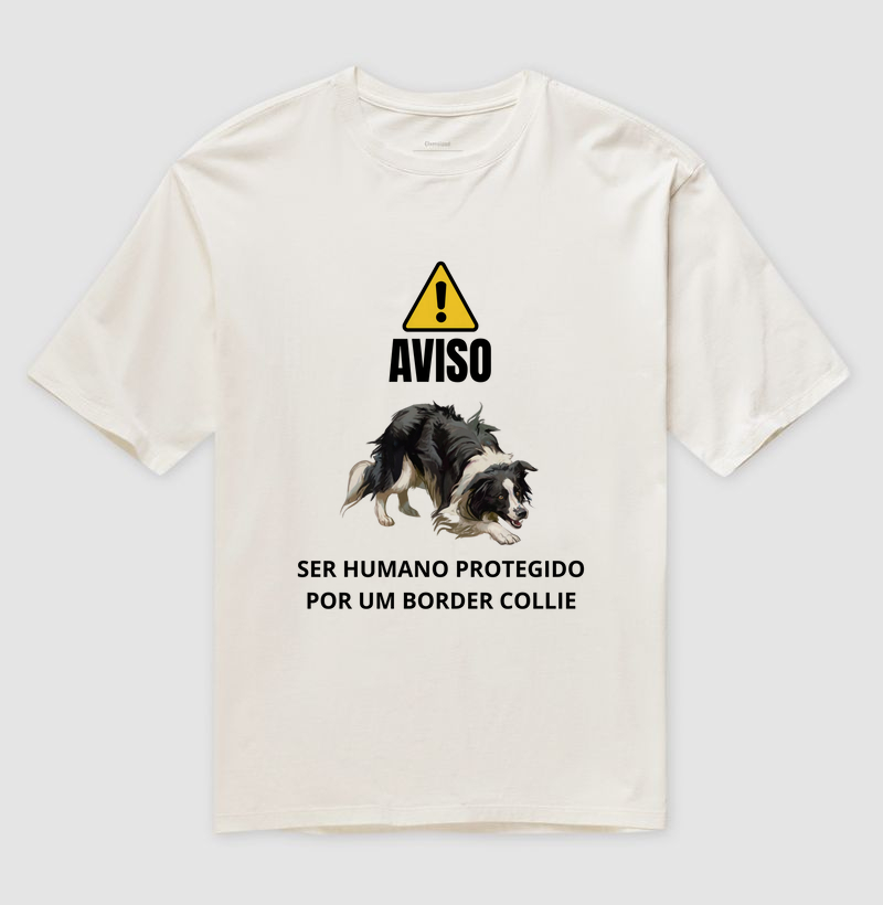 Atenção! Ser humano protegido por um border collie