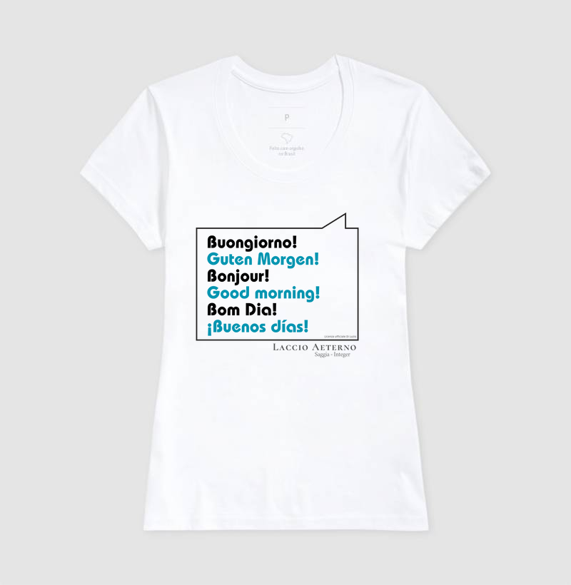 Camiseta Laccio Aeterno Good Vibes: Boungiorno!  00007 - Femme