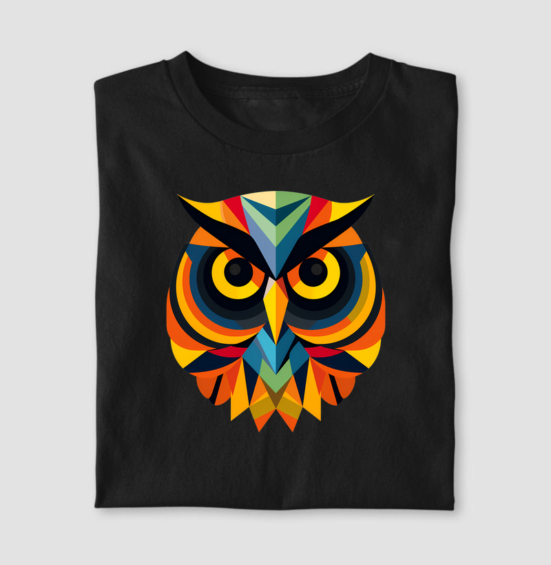 Coruja colors geométrico
