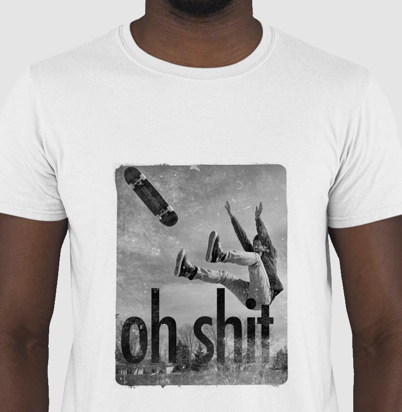 Camiseta Branca - Oh Shit