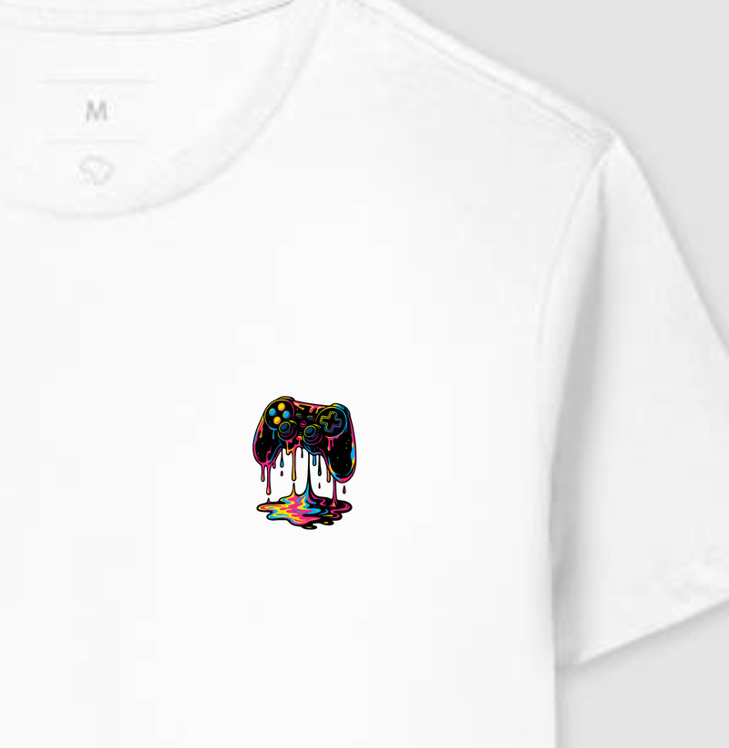 Camiseta Gamer "OVERHEATED" Pocket Edition – Estilo Drip Neon Discreto no Bolso | ManaMoney