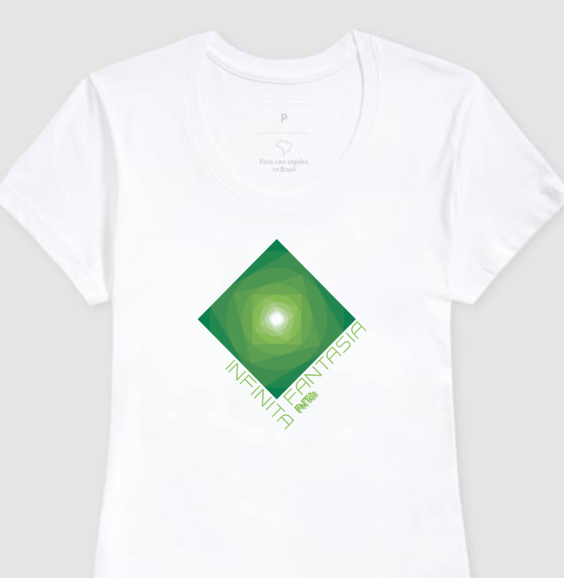 T-SHIRT "INFINITA FANTASIA" / VERDE - ESTAMPA MÉDIA