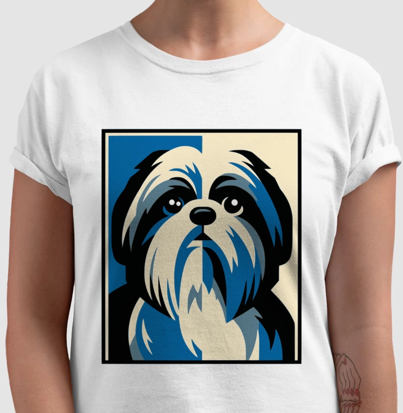 Camiseta Shih Tzu estilo pôster 2.0!