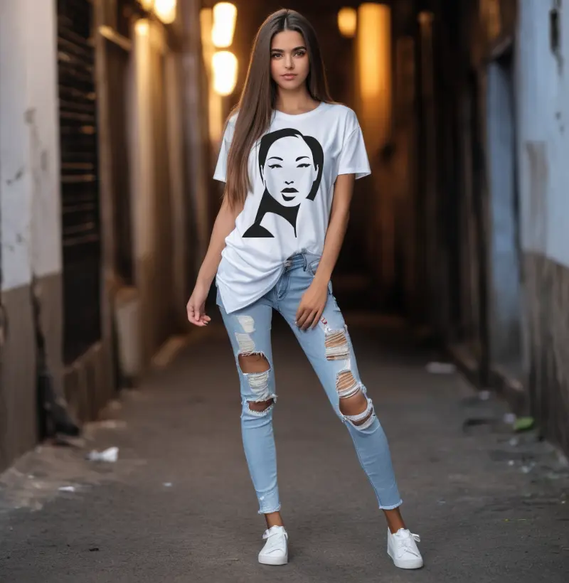 Camiseta Reserva Ink - Mulher Oriental Minimalista