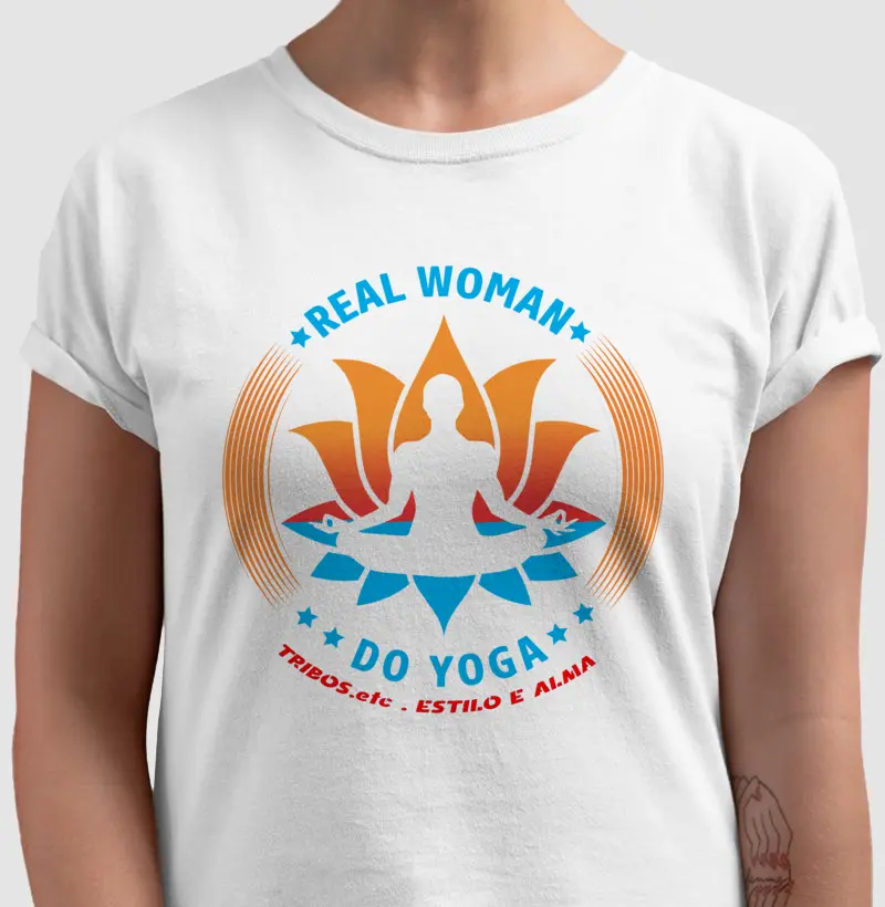 CAMISETA RESERVA.INK MASCULINA E FEMININA TRIBOS.etc YOGA REAL WOMAN YOGA
