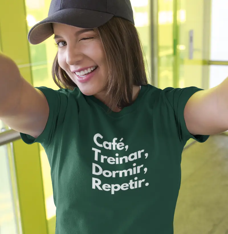 Café, Treinar, Dormir, Repetir | Camiseta Lifestyle de Artes Marciais | Rotina de Lutador