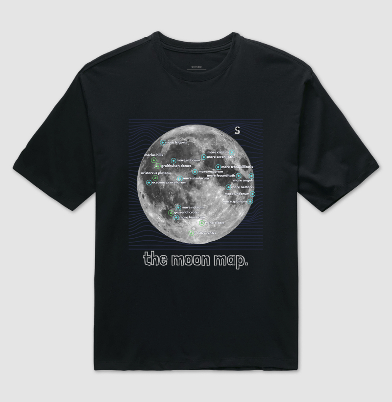 O Mapa da Lua Camiseta Supernova Estampada 