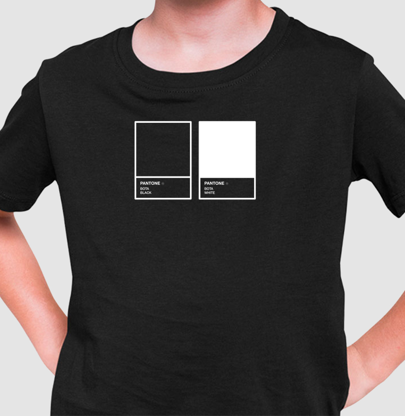 Camiseta Infantil Pantone Black and White