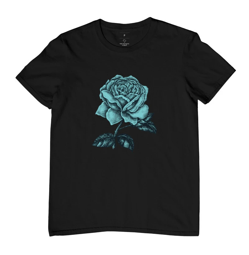 Camiseta com estampa de "rosa"