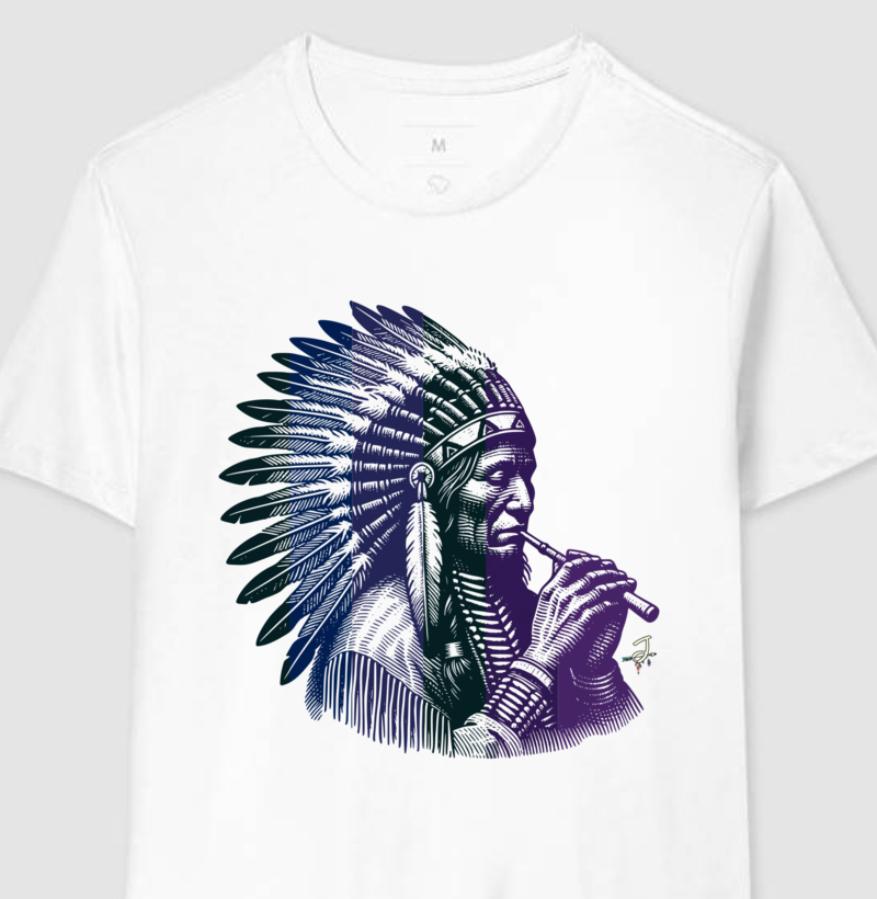 Camiseta Caboclo da Flauta - Coleção As Matas dos Caboclos