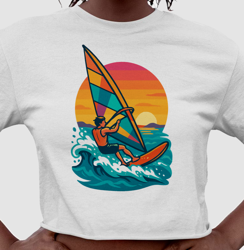 Cropped Windsurf Golden Sunset — Praia & Orla | Posto80