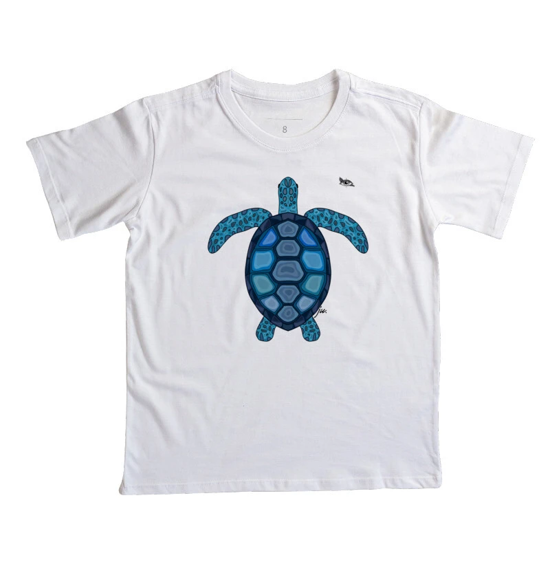 Camiseta Infantil Tartaruga Azul