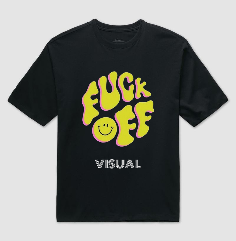 Camiseta Oversized F OFF High - Visual