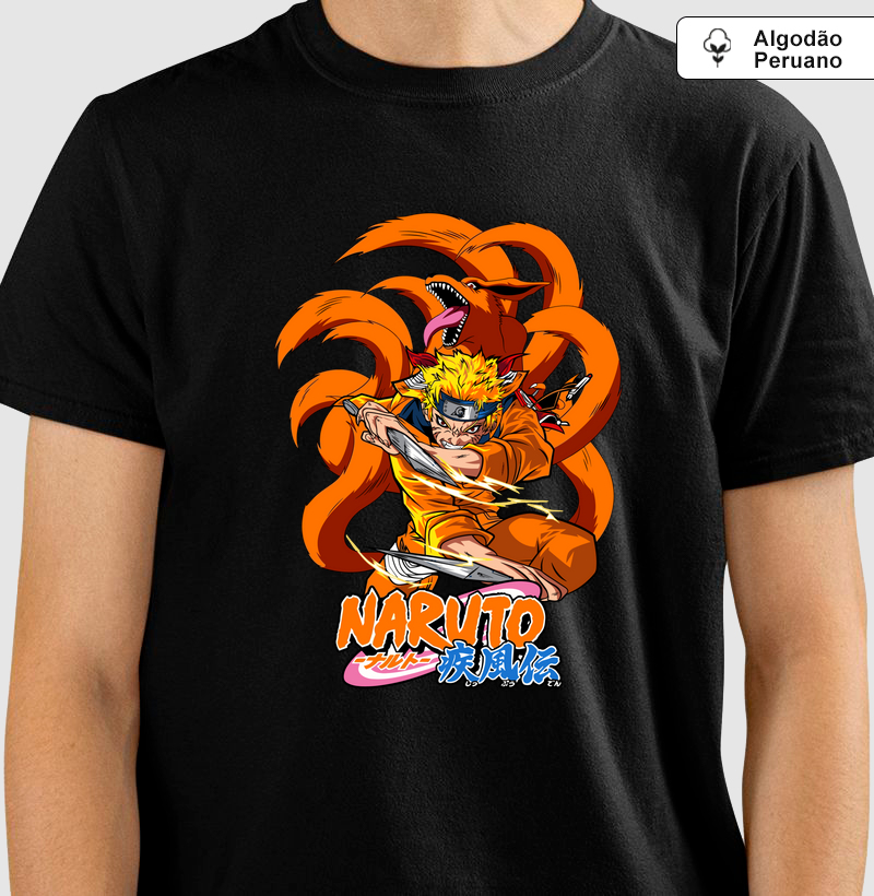Camisa Algodão Peruano - Naruto & Kurama