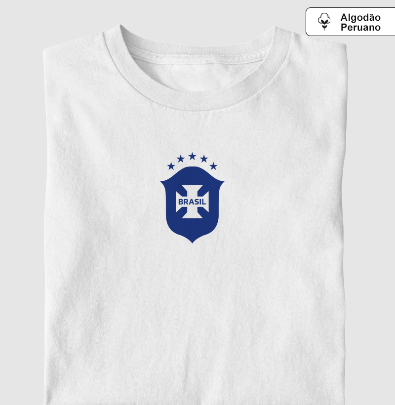 Camiseta Algodão Peruano Escudo Brasil