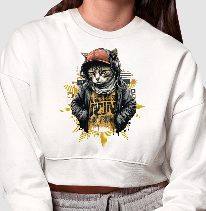  Gato Urbano: Moletom Cropped - Estilo e Originalidade com Atitude