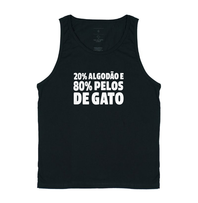 20% Algodão e 80% Pelos de Gato