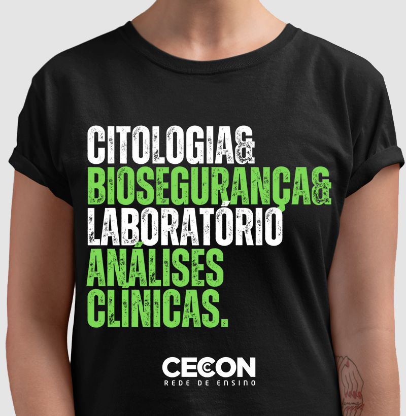 Camisa laboratorio e analises clinicas Cecon